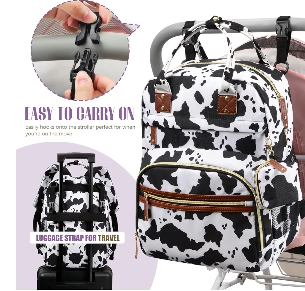 Cow Print Diaper Bag Backpack - photo 2