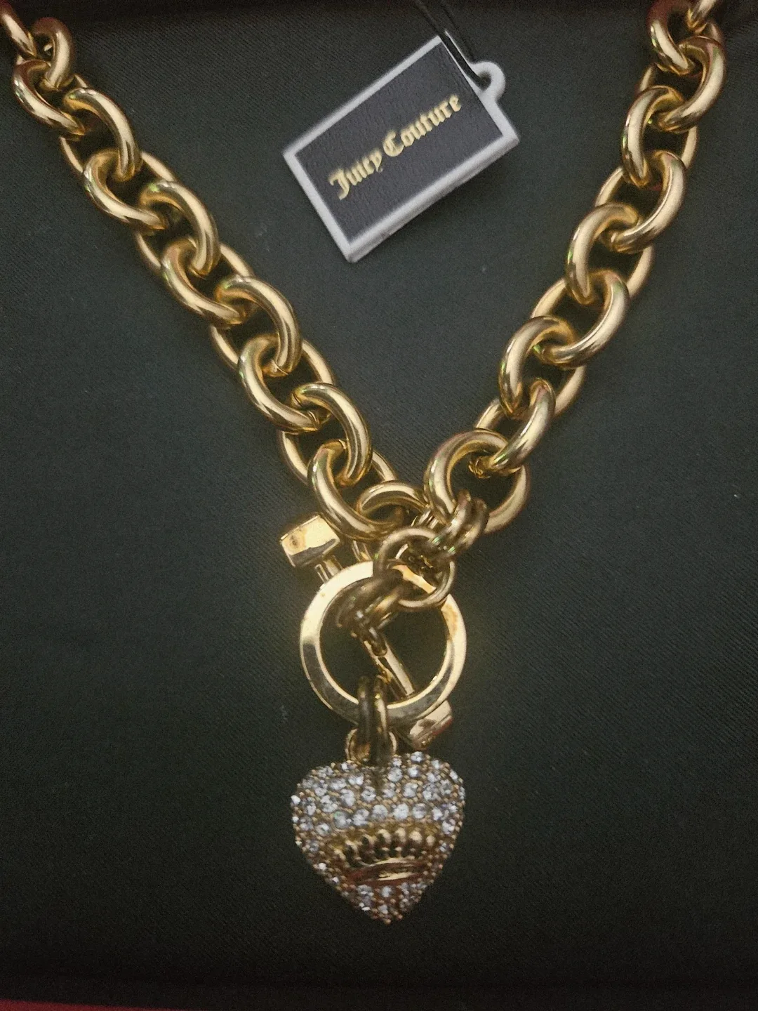Juicy Couture Pave Icon Necklace, Gold image indicator(2)