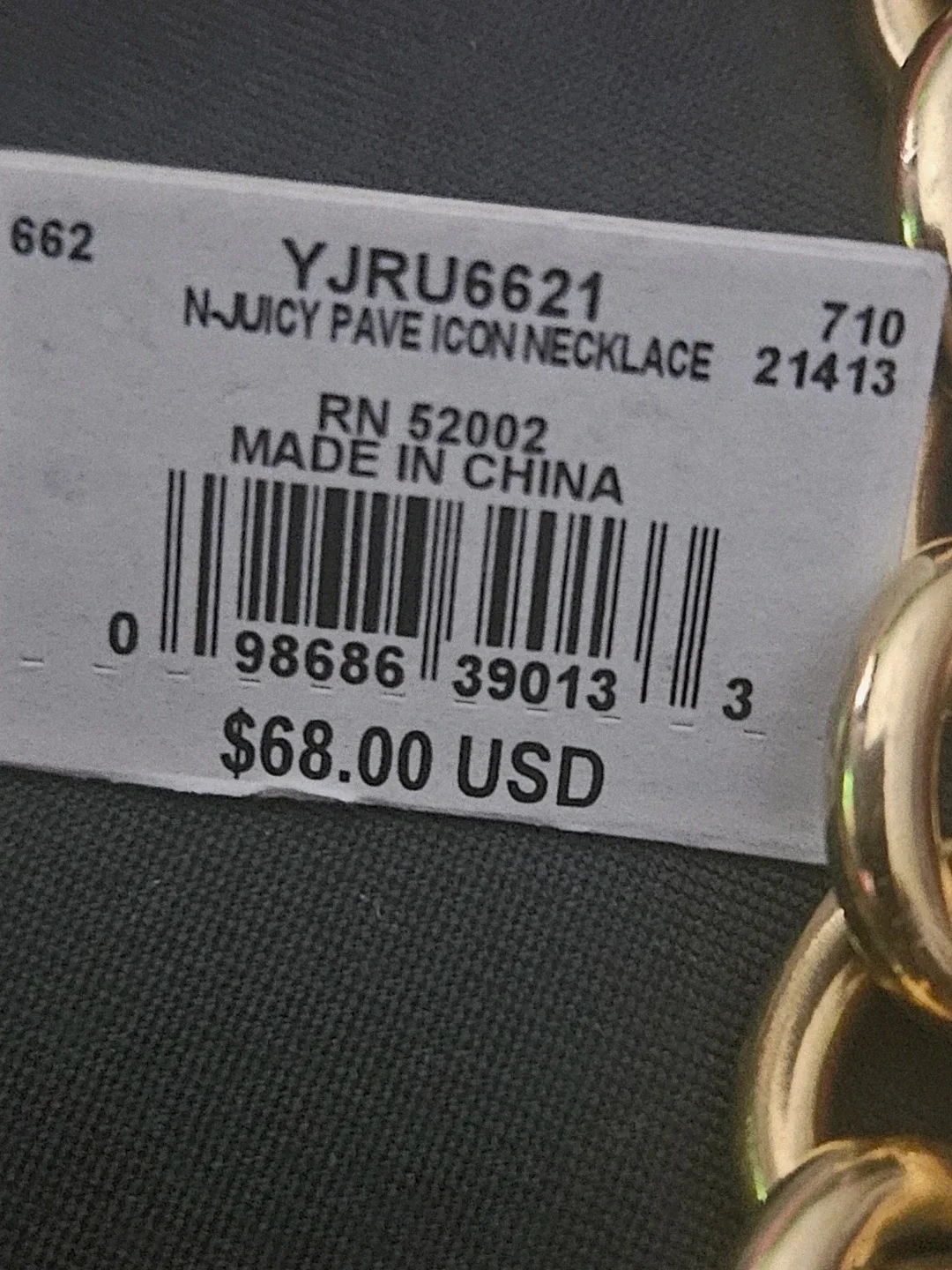 Juicy Couture Pave Icon Necklace, Gold image indicator(3)