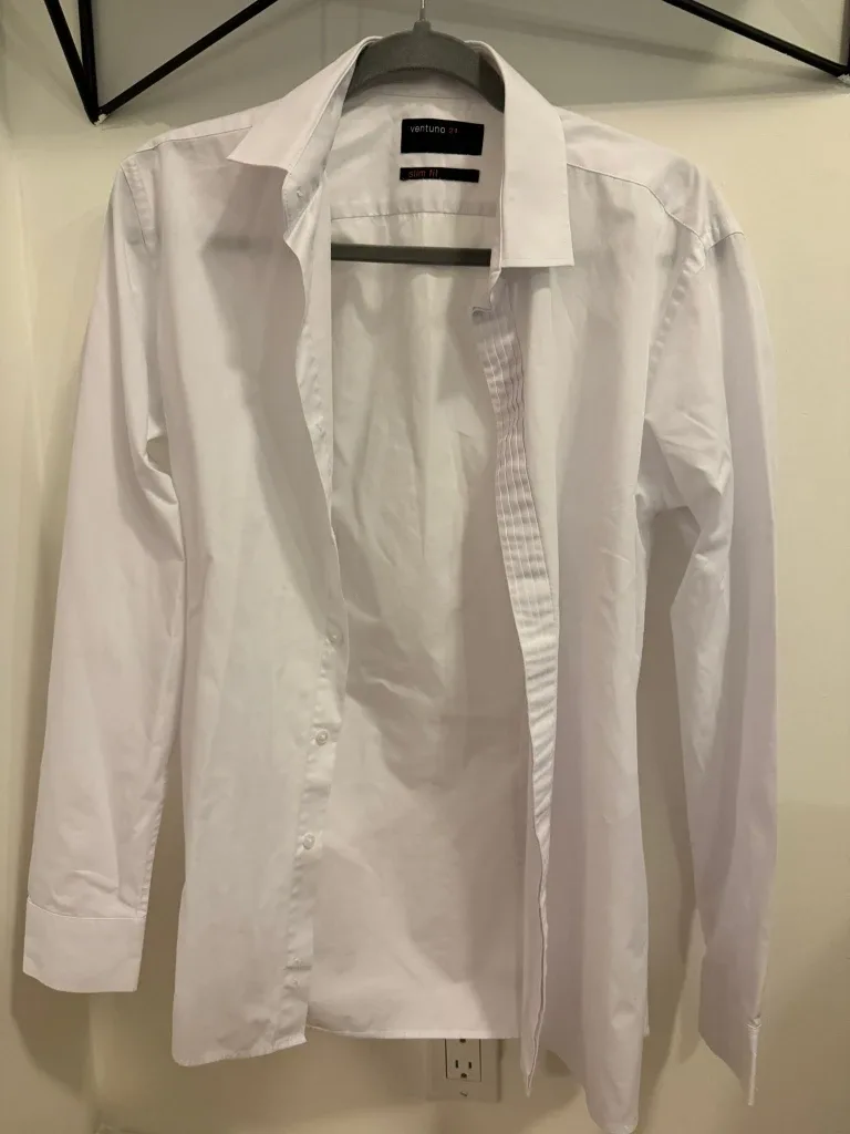 Ventuno Slim Fit White Shirt Size 38