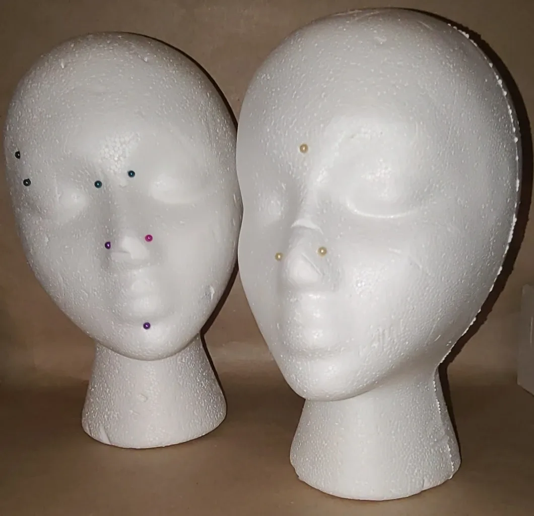 Styrofoam Mannequin Head - Set of 2