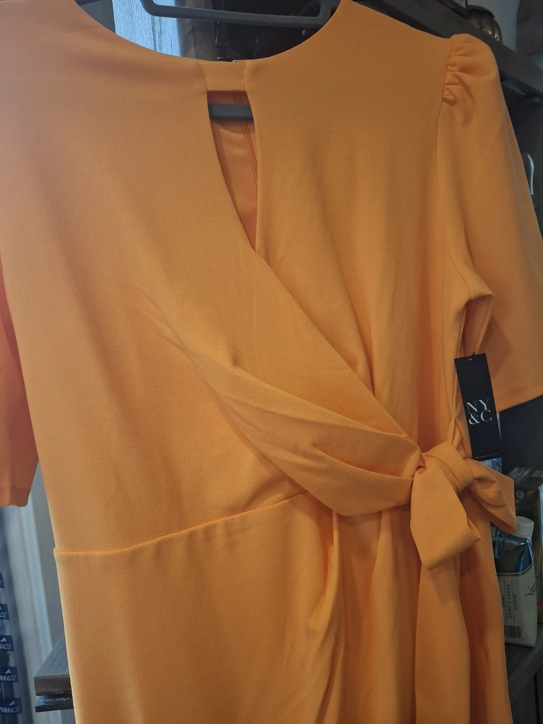 NY & Company Orange Wrap Dress - photo 2