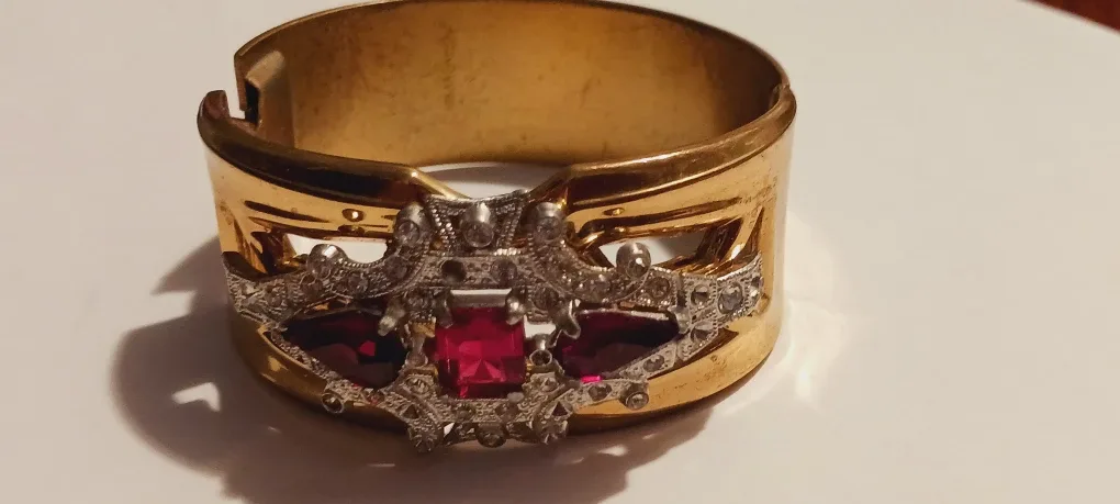 McCLELLAND BARCLAY 1940s Designer Signed Glamorous Bracelet image indicator(3)