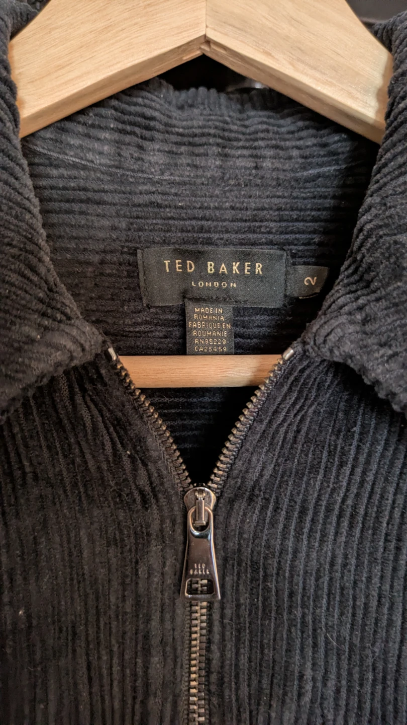Ted Baker London Navy Corduroy Jumpsuit - Size CAD 6 - photo 2