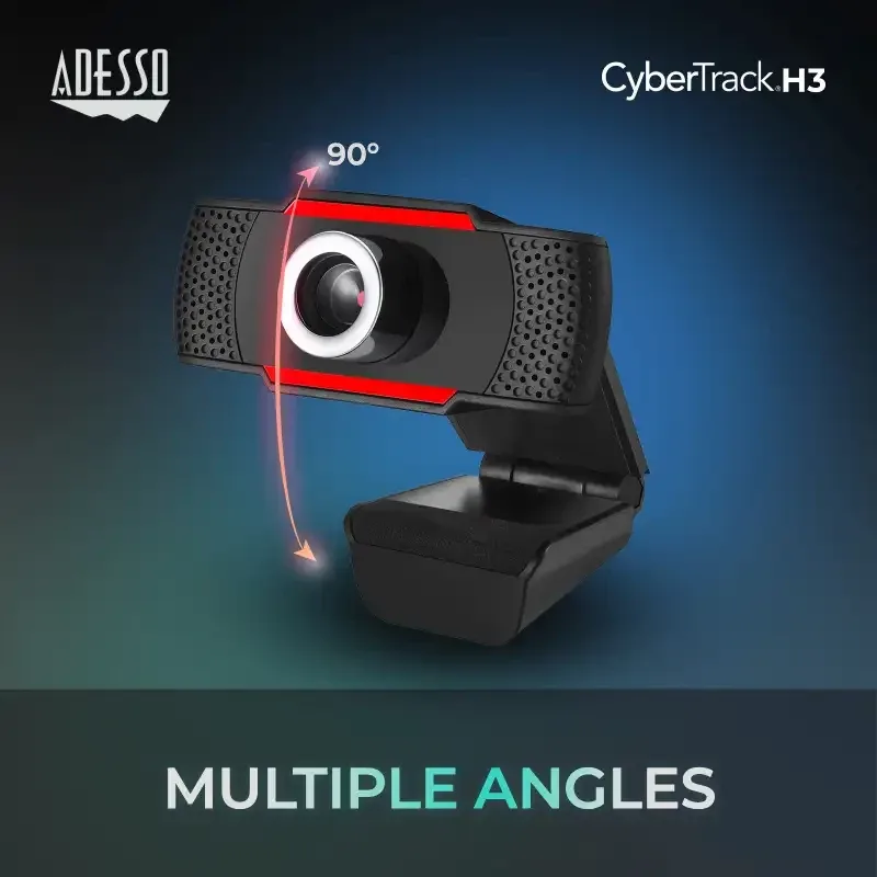 Adesso CyberTrack H3 Webcam - 720P HD image indicator(8)