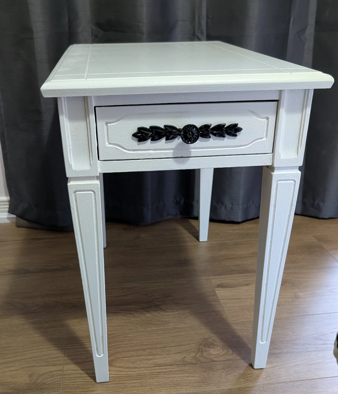 White Painted Wooden Side Table