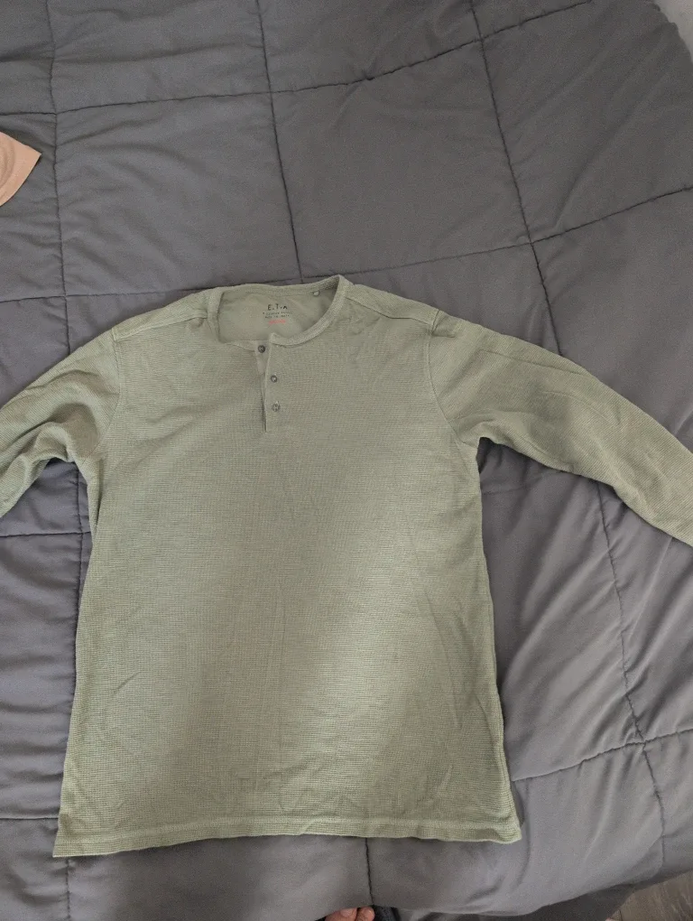 E.T.A. Henley Long Sleeve Shirt Medium image indicator(2)