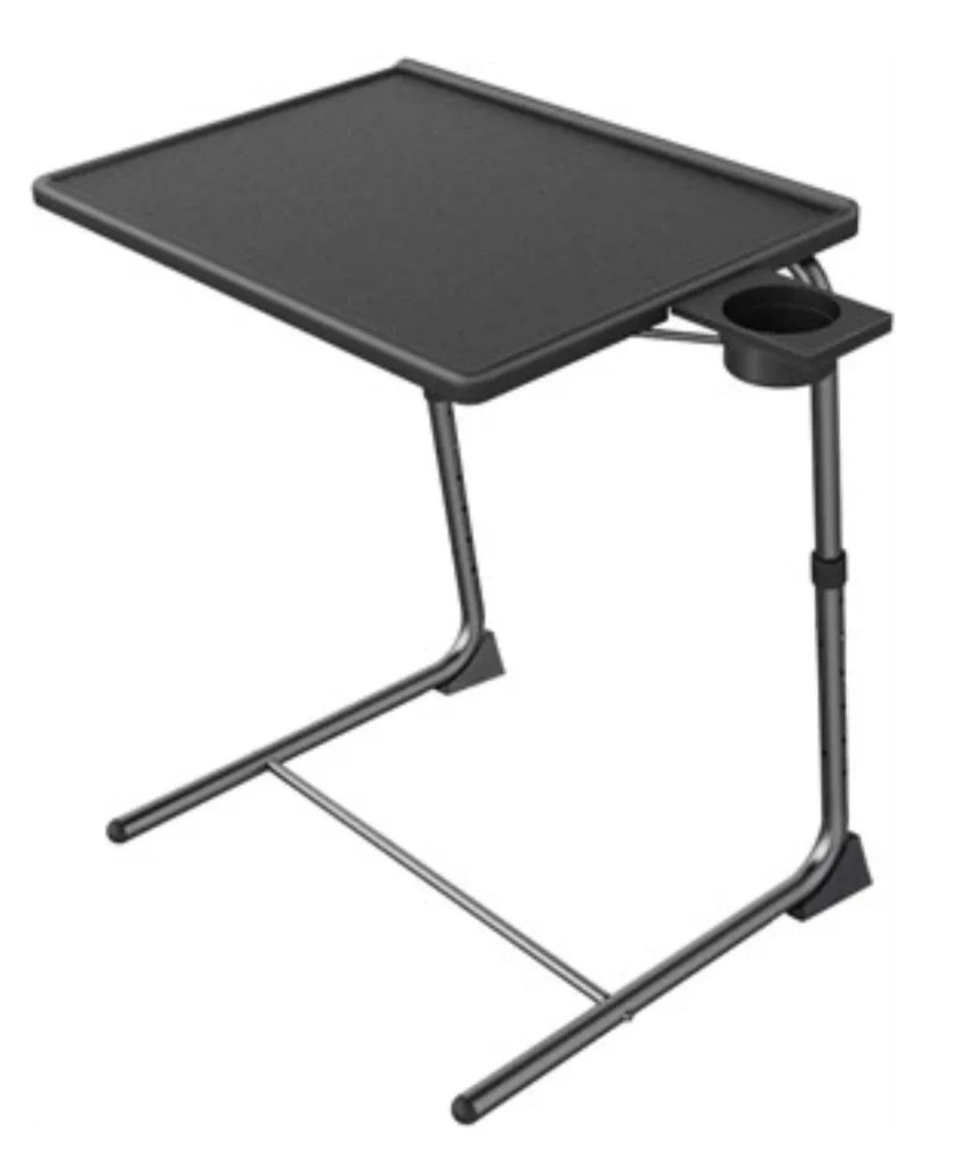 Adjustable Black TV Tray Table