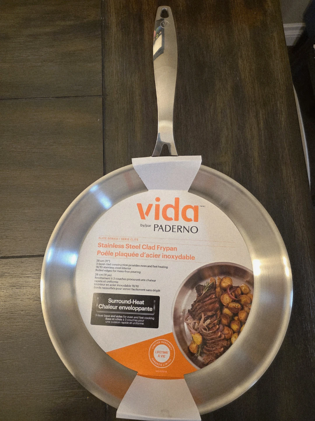 Vida by Paderno Stainless Steel Frypan - NEW!