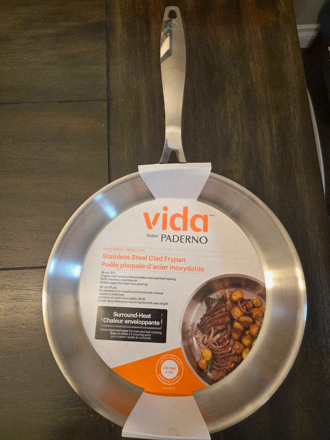 Vida by Paderno Stainless Steel Frypan - NEW!