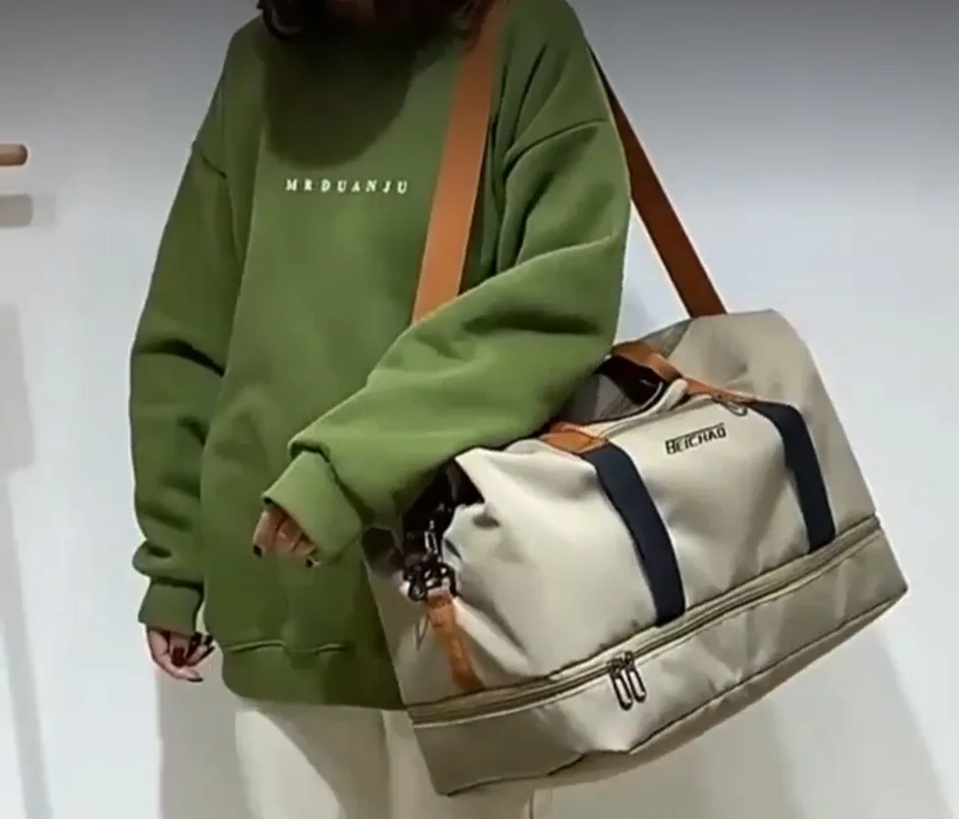 NEW Large Capacity Unisex Duffle Bag, Grey image indicator(10)