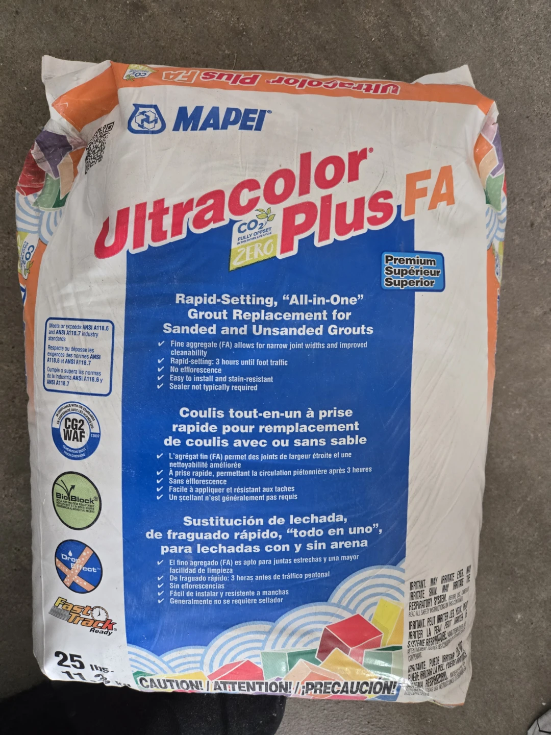 Mapei Ultracolor Plus FA 25lbs Grout