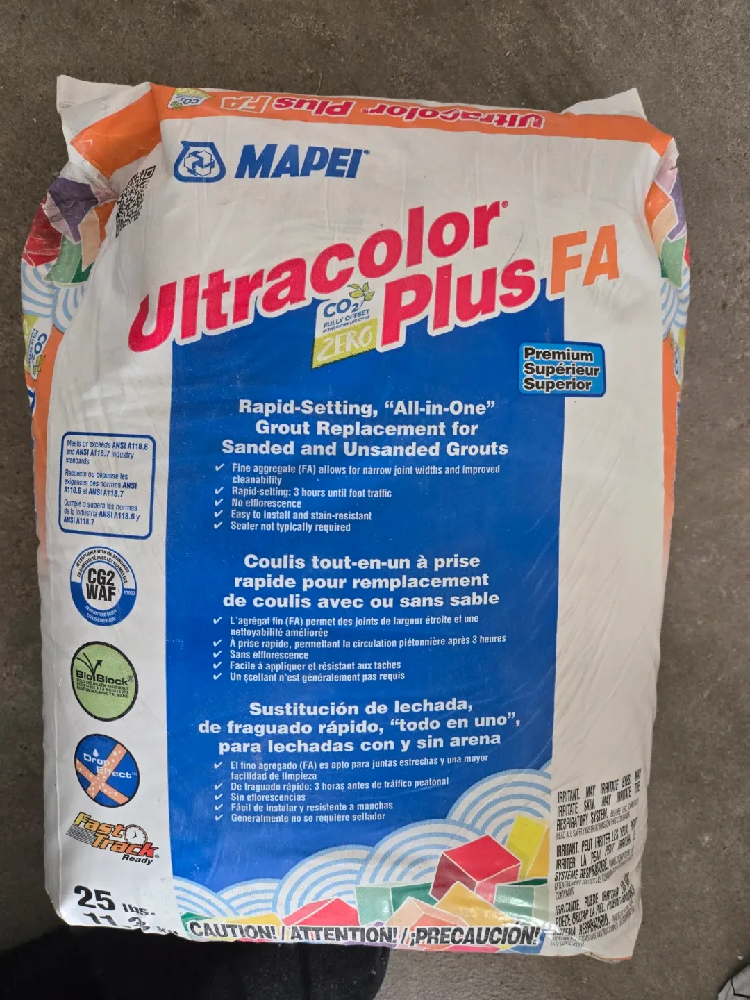 Mapei Ultracolor Plus FA 25lbs Grout