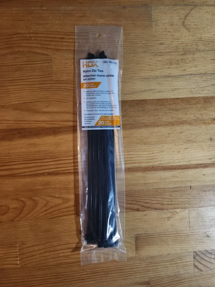 Home Depot HDX Brand - AA Batteries, Microfiber cloth, Zip Ties image indicator(5)