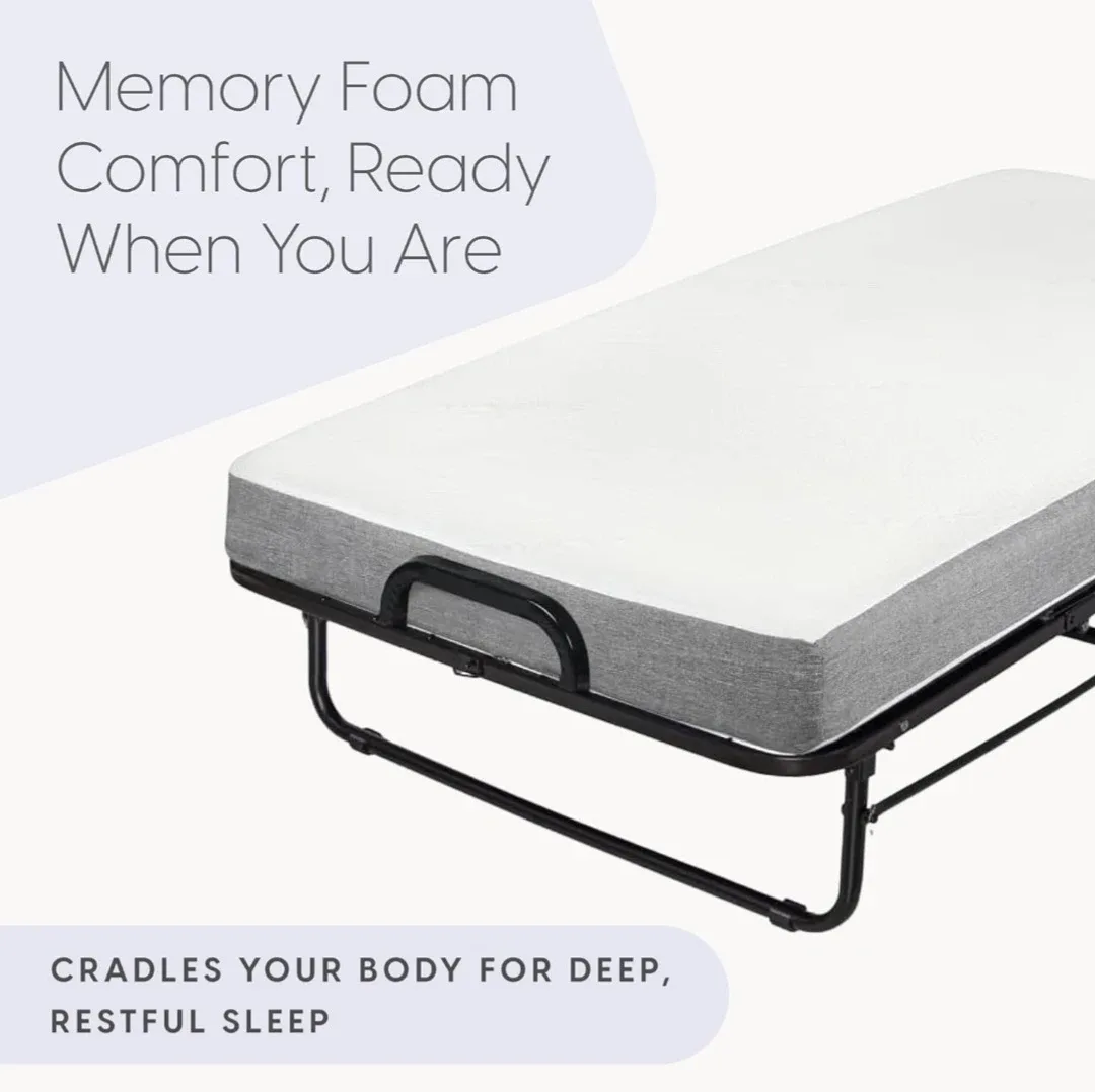 High Quality Folding Bed Frame with Memory Foam Mattress image indicator(3)