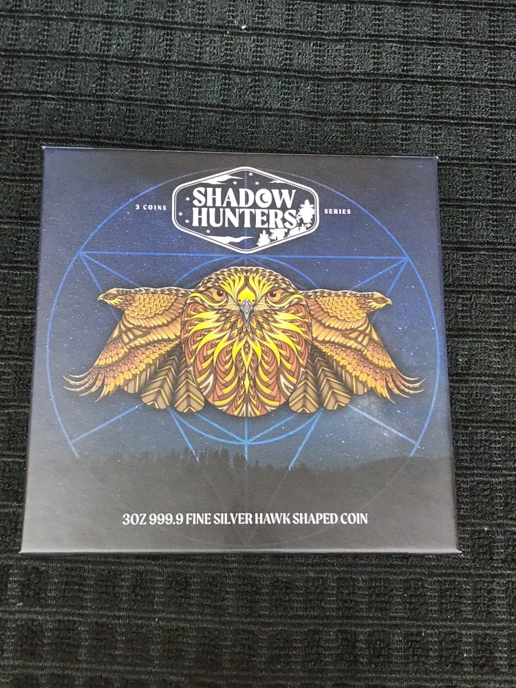 PAMP Shadow Hunters Hawk 3oz Silver Coin image indicator(4)