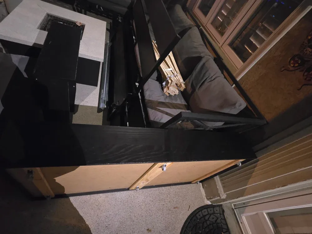 Modern Dark Brown Bed Frame - Sturdy Metal Center Support image indicator(3)