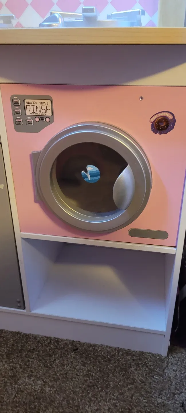 Kids Pink & White Pretend Play Kitchen image indicator(6)