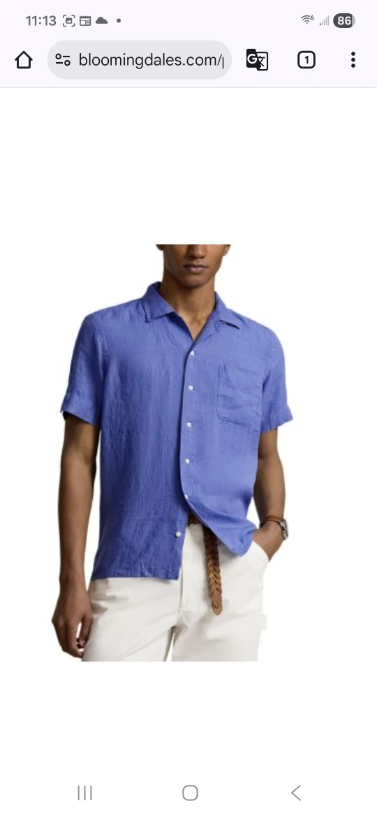 Polo Ralph Lauren Blue Linen Shirt - Size M - photo 2