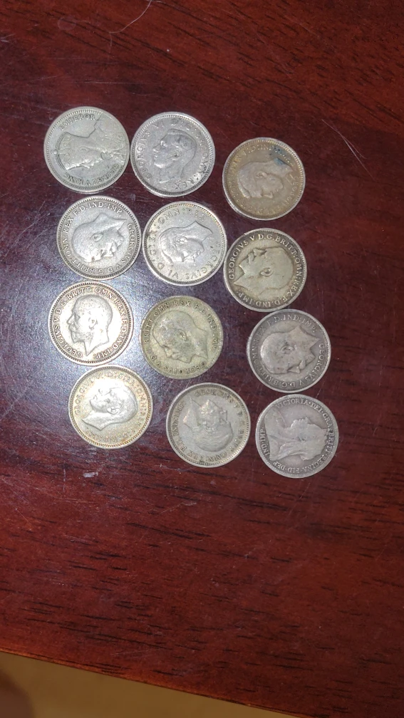 12 Silver Vintage British Coins! - photo 2