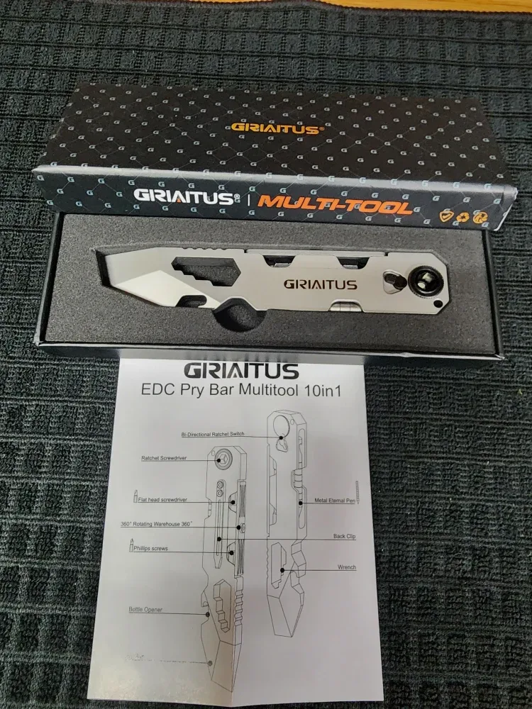 Griaitus EDC Pry Bar Multitool 10in1 - New image indicator(2)