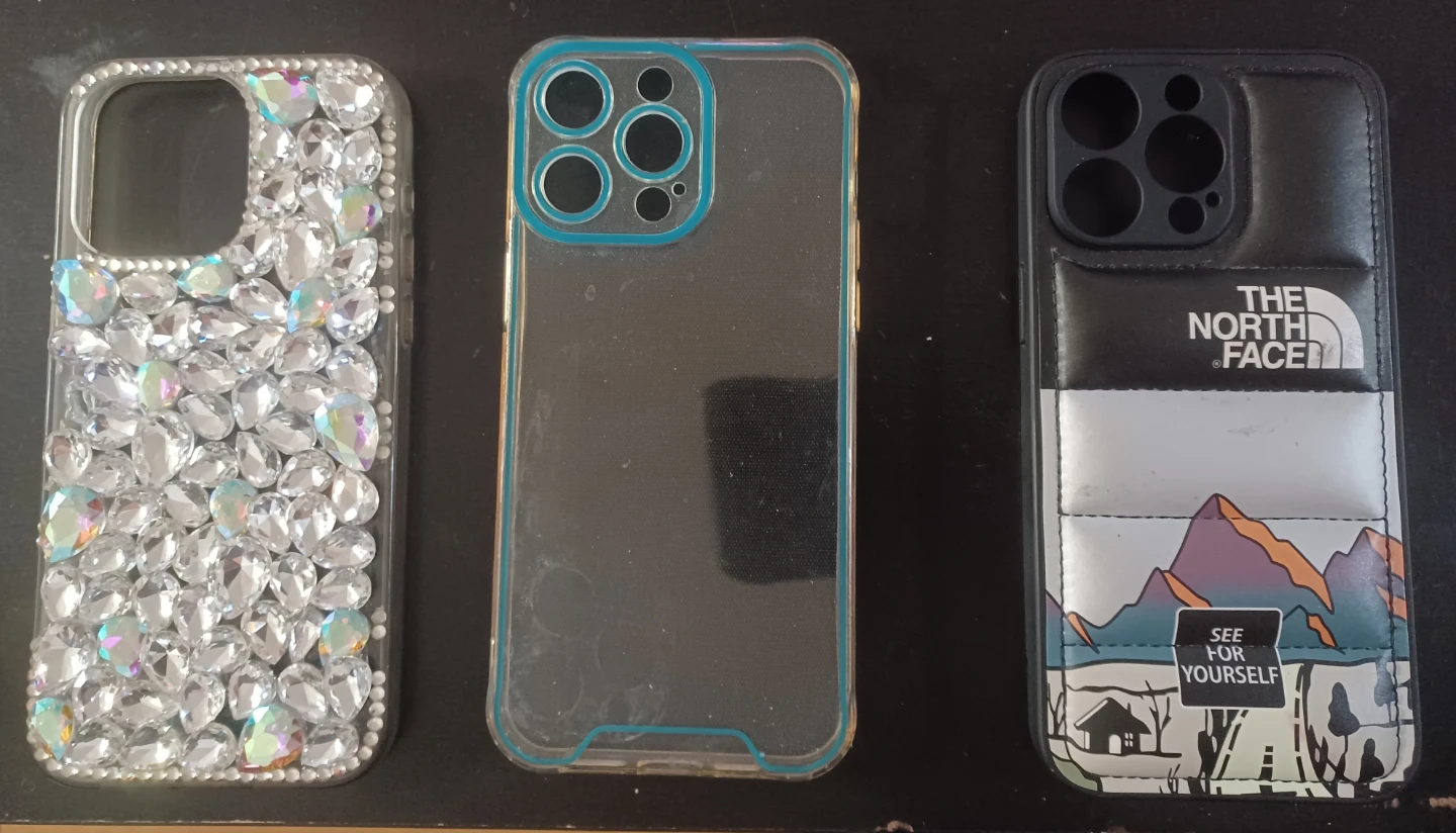 iPhone 16 Cases - Rhinestone, Clear, North Face