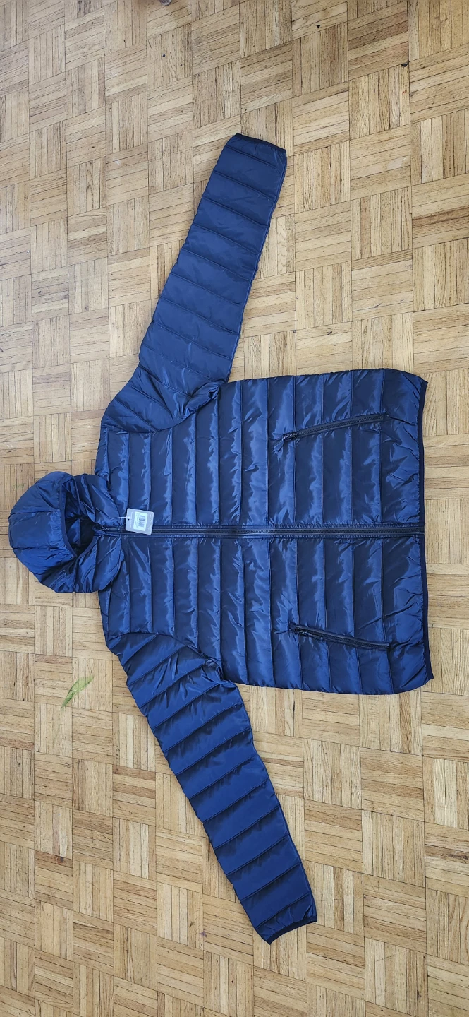 New hooded puffer jacket navy