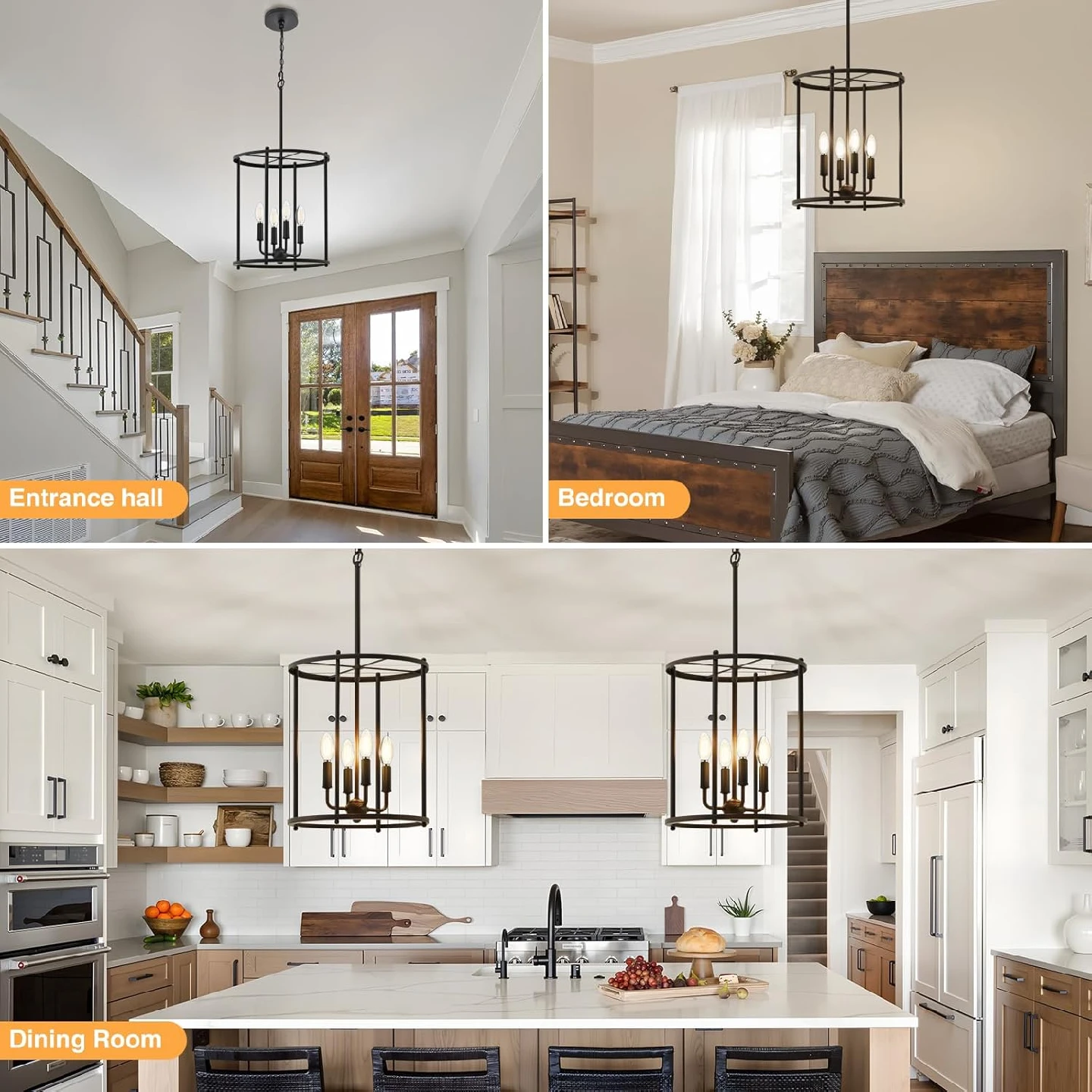 Black Chandelier with 4 Lights BNIB - photo 3
