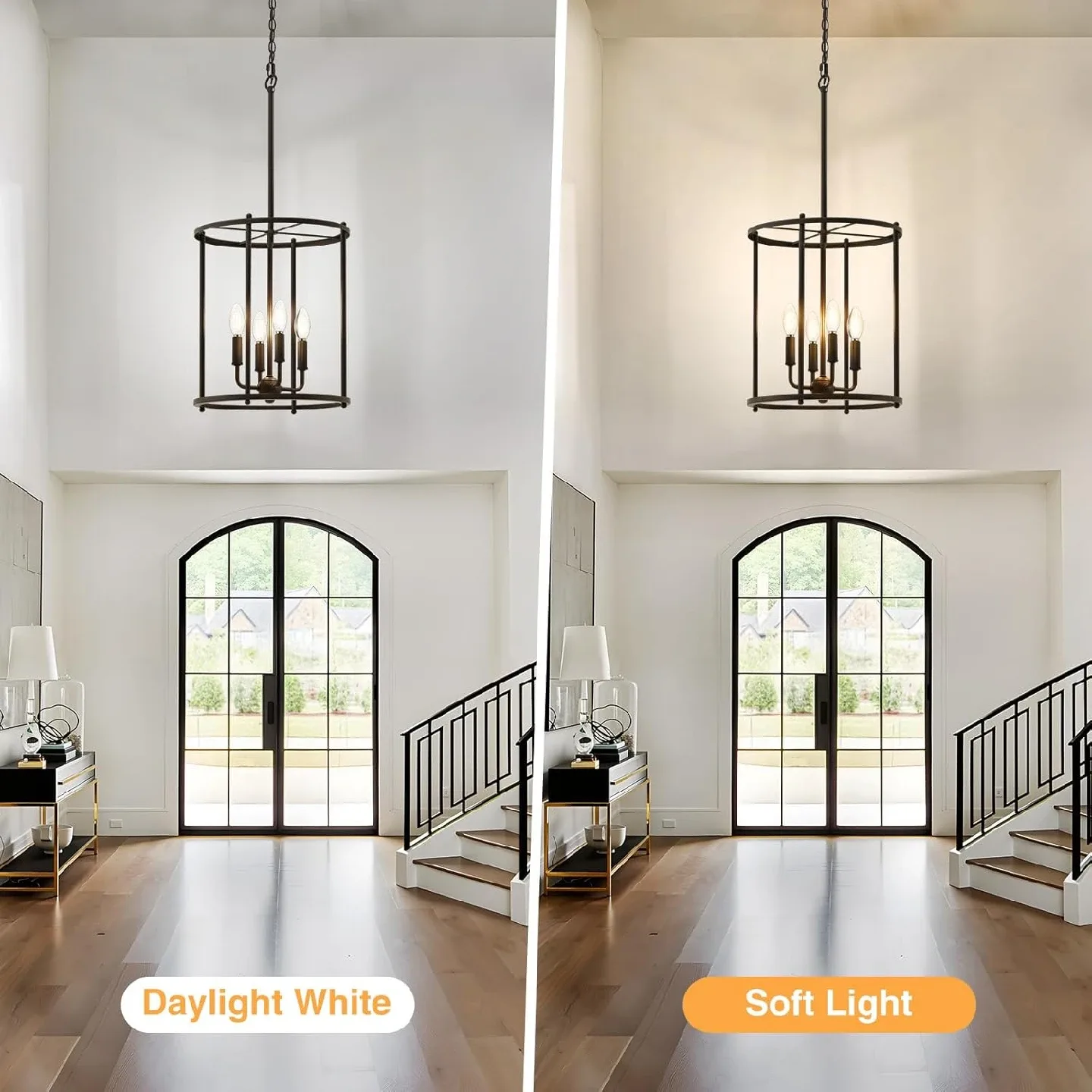 Black Chandelier with 4 Lights BNIB image indicator(5)