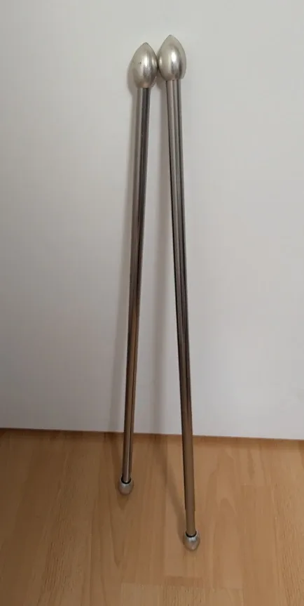 Silver Adjustable Rods - Set of 2 image indicator(2)