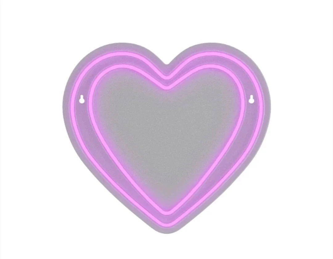 LED Heart Duo Neon Wall Light – USB & Battery Powered - photo 3