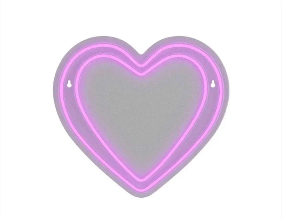LED Heart Duo Neon Wall Light – USB & Battery Powered image indicator(3)