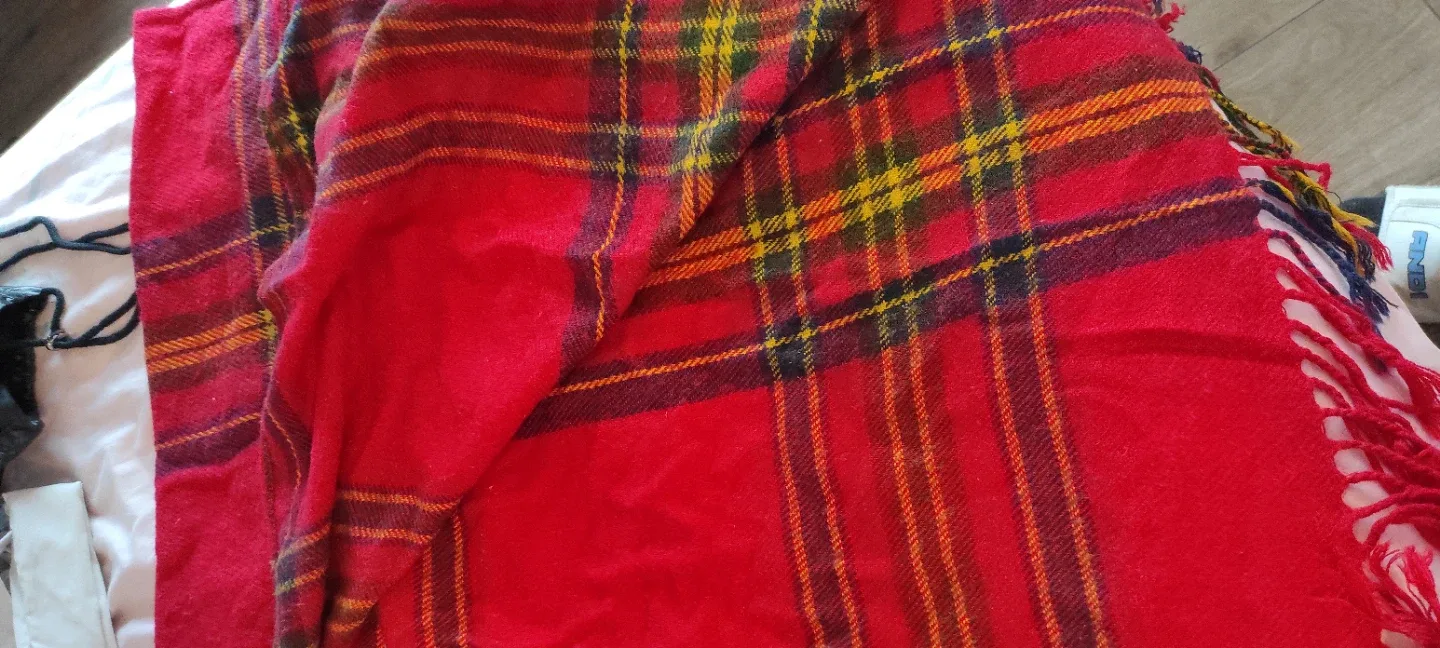 Red Plaid cape 120cm x 140cm image indicator(2)