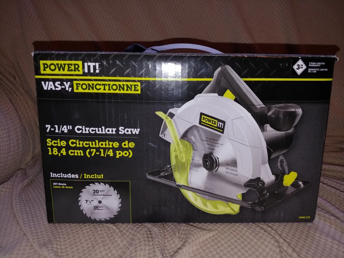 Power It! 7-1/4" Circular Skill Saw - Never Used
