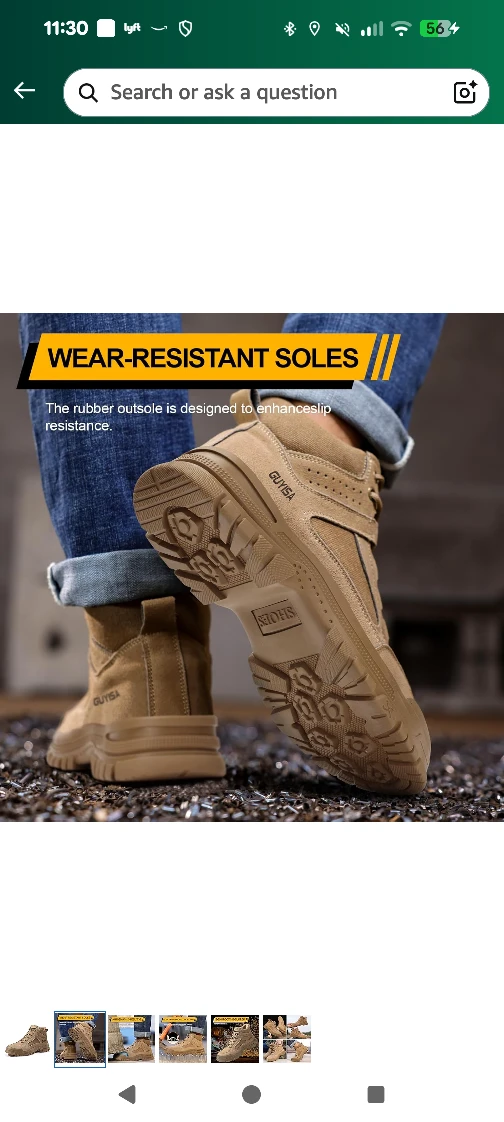 Guyisa Work Boots - Anti-Smash Steel Toe - photo 2