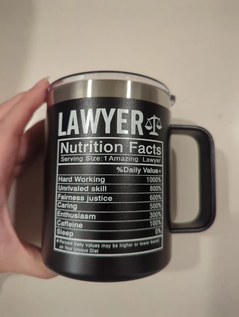 12 oz Lawyer Nutrition Facts Mug