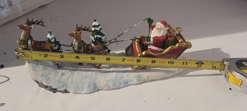 Santa Claus Sleigh and Reindeer Figurine image indicator(4)