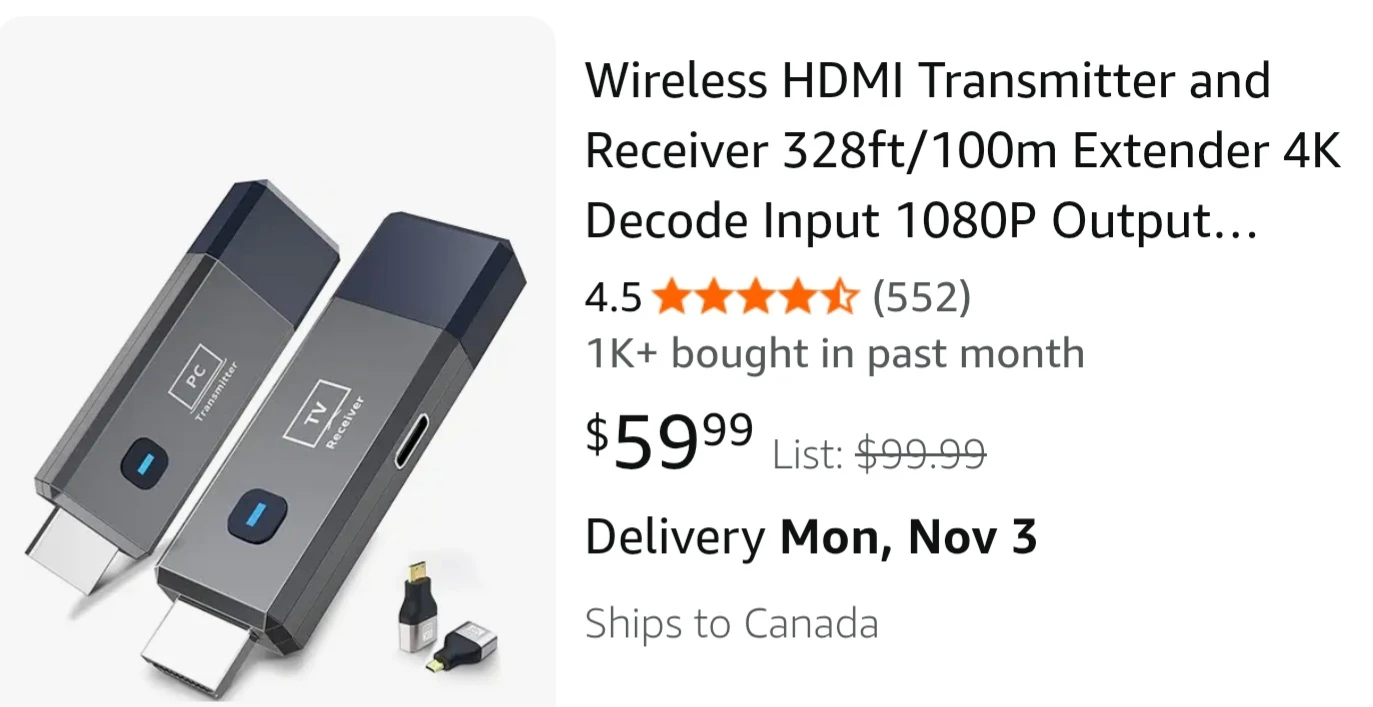 Wireless HDMI Transmitter and Receiver - photo 2