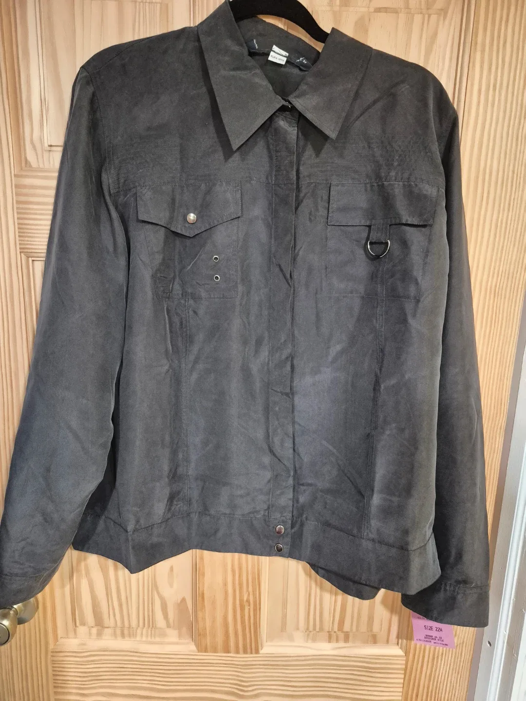 Marina Rinaldi Black Silk Shirt in size 22W