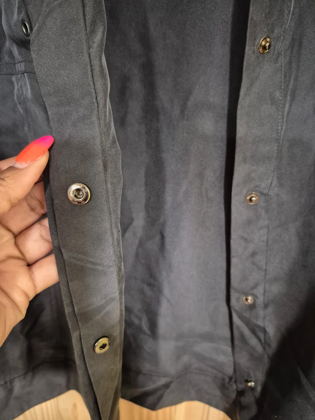 Marina Rinaldi Black Silk Shirt in size 22W image indicator(8)