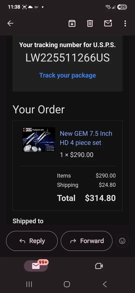 New GEM 7.5 Inch dog grooming shears 4 Piece Set image indicator(4)