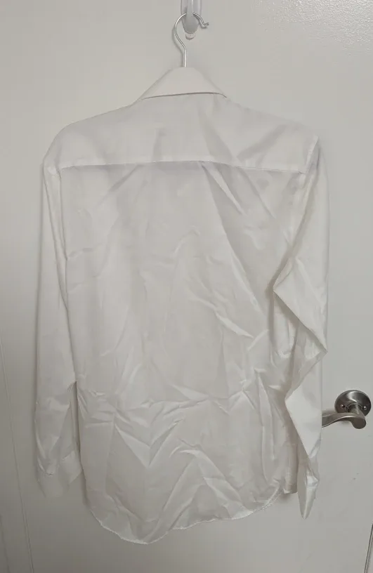 Bellissimo White Men's Dress Shirt - 15 1/2 T, 34/35 image indicator(3)