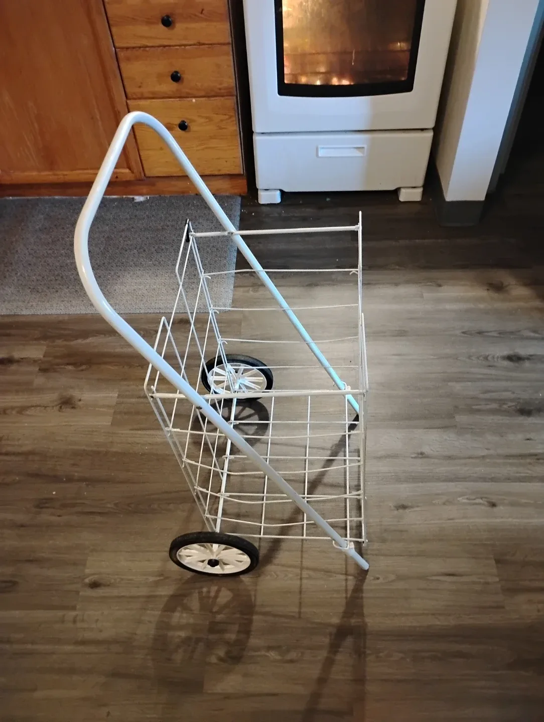 White Wire Shopping Cart