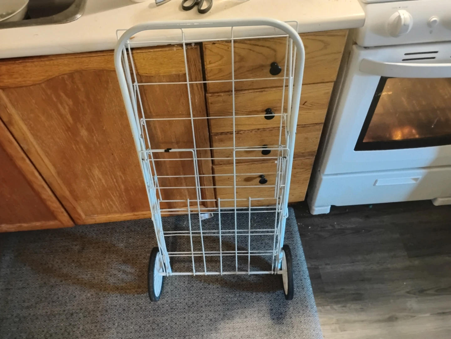White Wire Shopping Cart - photo 4