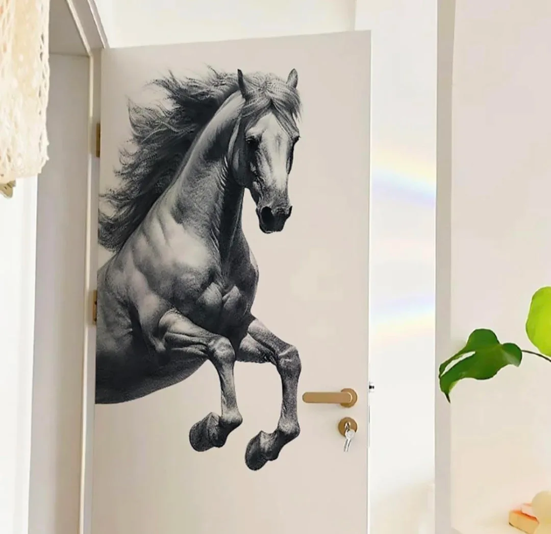 Horse Peel & Stick Vinyl Door Mural 78"×30" image indicator(6)