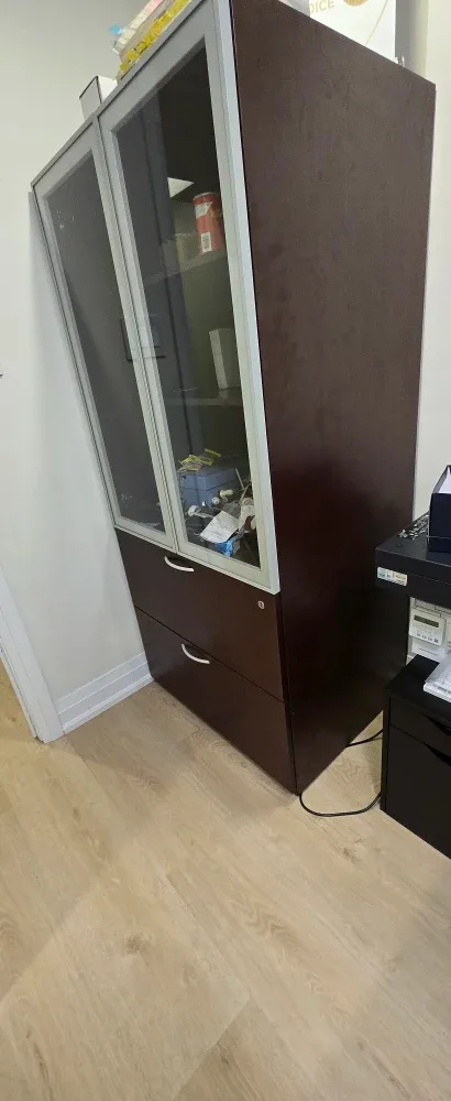 Office Cabinet with Glass Doors & Drawers image indicator(3)