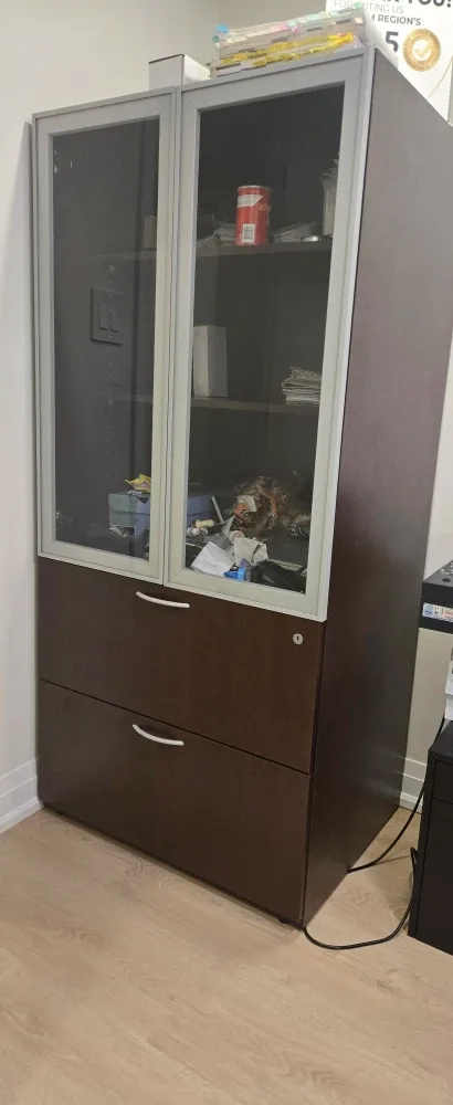 Office Cabinet with Glass Doors & Drawers image indicator(4)