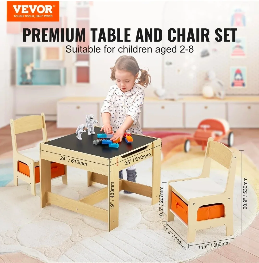 #Decluttering VEVOR Kids Table & Chair Set with Storage image indicator(2)