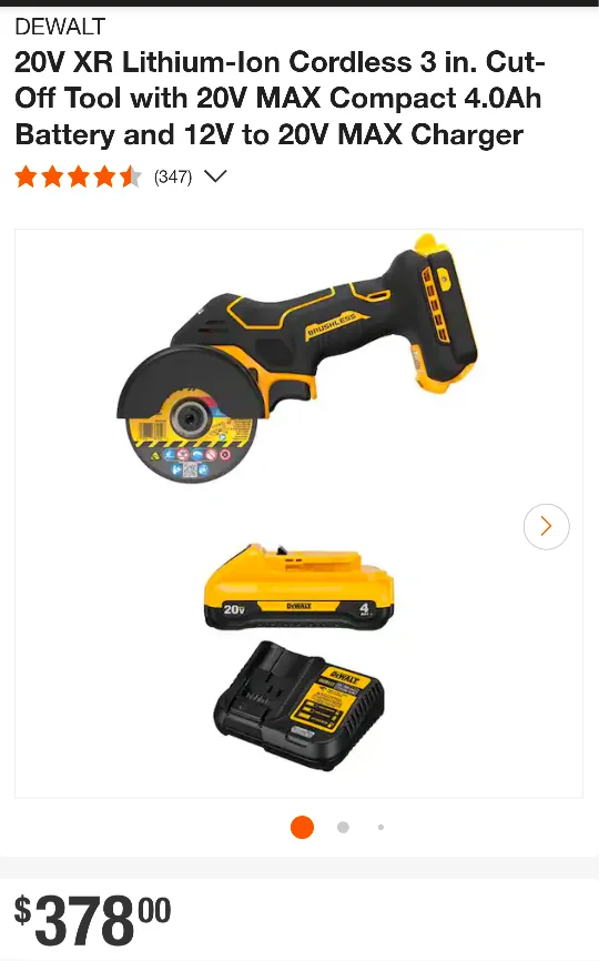 20v Max DeWalt XR - 3" Cut Off Tool Combo Kit image indicator(2)