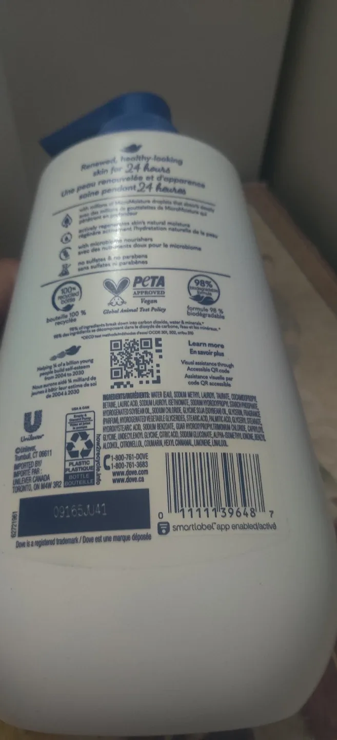 Dove Sensitive & Deep Moisture Body Wash, 905 mLx 2 image indicator(5)